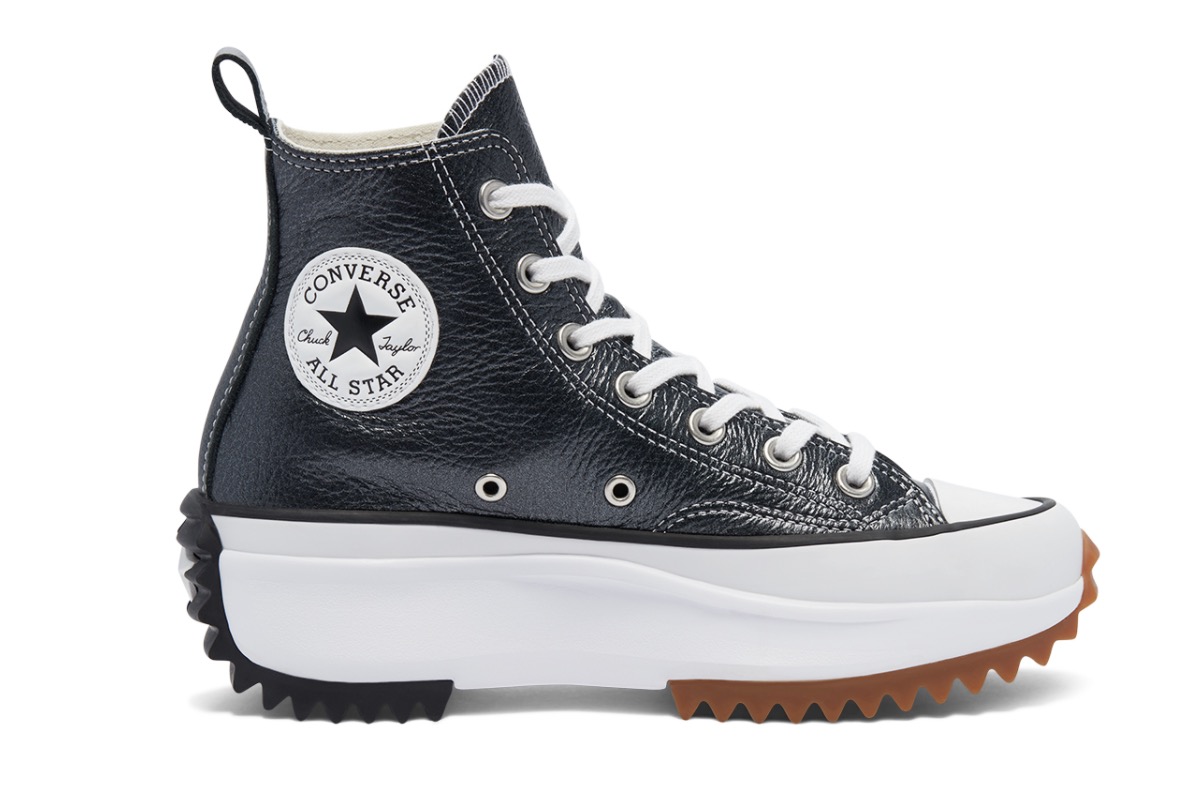 Converse Run Star Hike High Top Metallic Black White