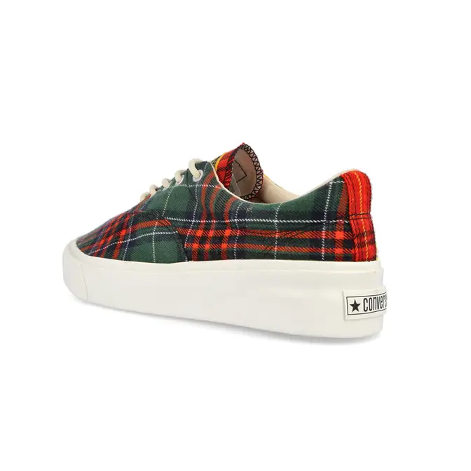 Converse giant Skidgrip OX Twisted Plaid Green Multi Back