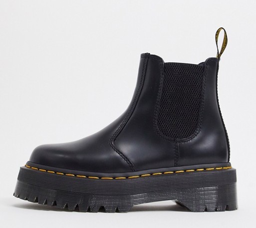 Dr Martens 297 6 Flatform Chelsea Boots Black