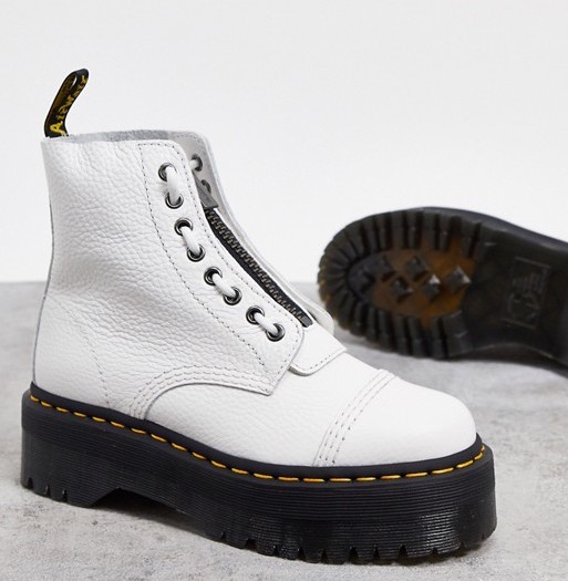 Dr Martens Sincalir Flatform Boots White