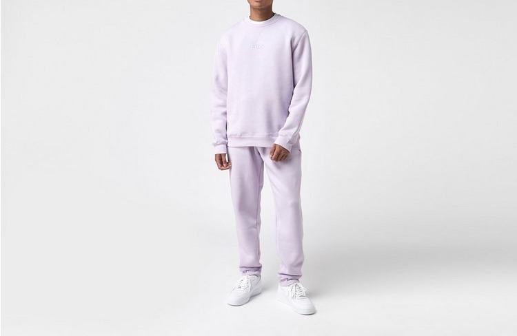 FILA Logo Crew Sweatshirt Lilac