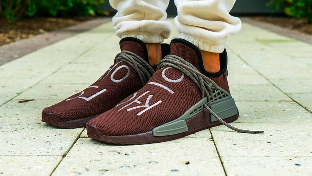 Image via yankeekicks An On-Foot Look at the Pharrell Williams x adidas NMD Hu "Black" & "Chocolate"
