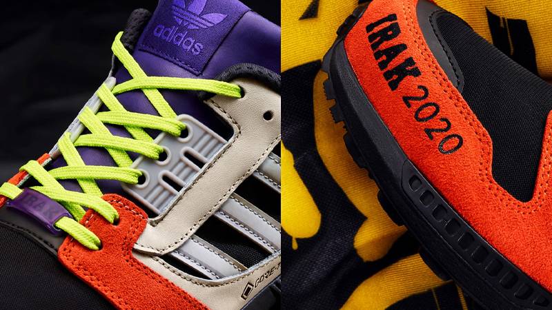 らい IRAK x adidas ZX 8000 Gore-Tex Core Black Solar Red | Where To Buy