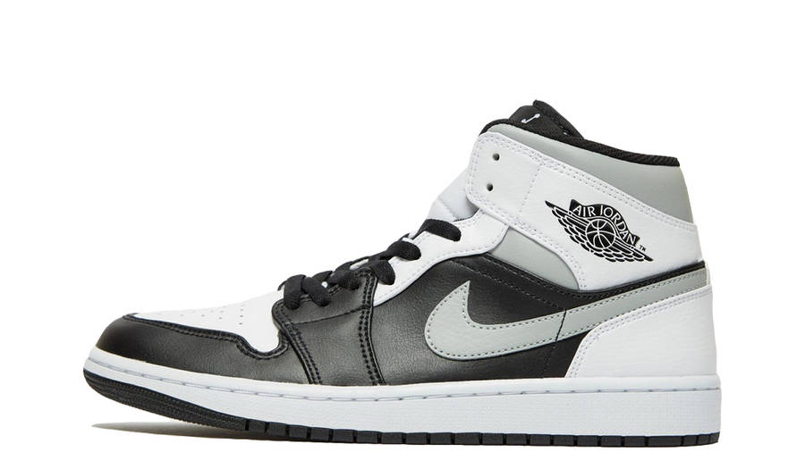 black and grey jordan 1 mid