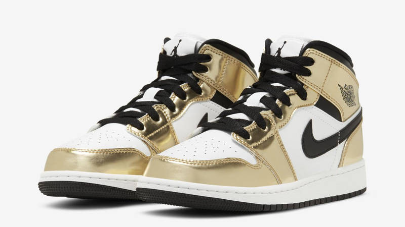 Jordan 1 Mid GS Metallic Gold
