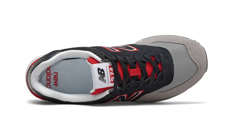 new balance 574 black red