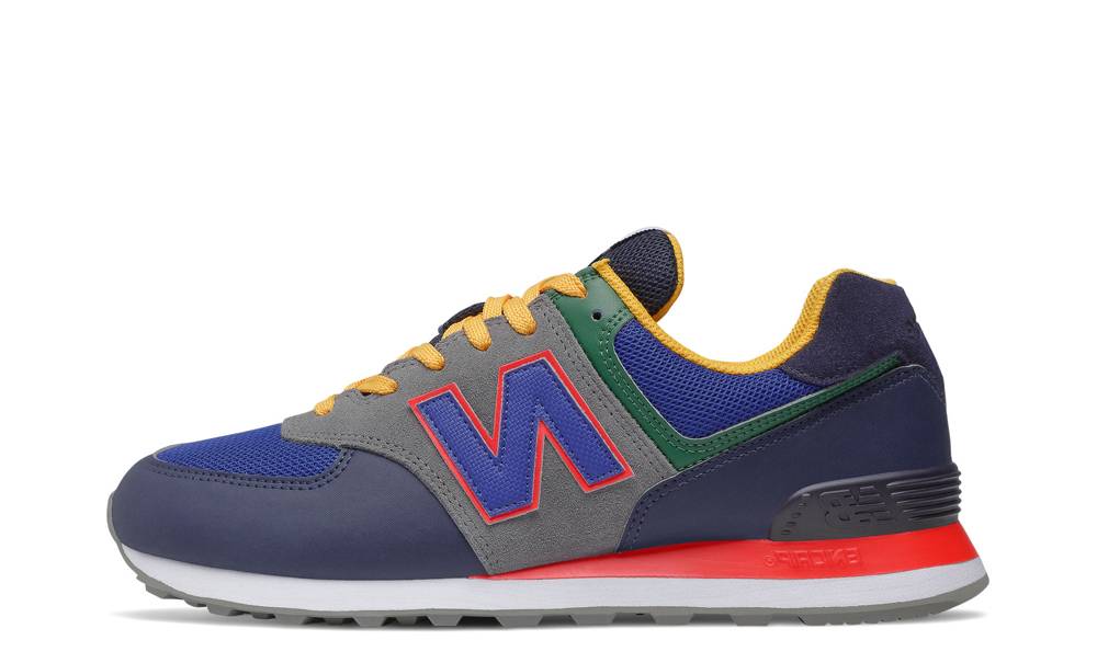 New Balance 574 Blue Energy Red