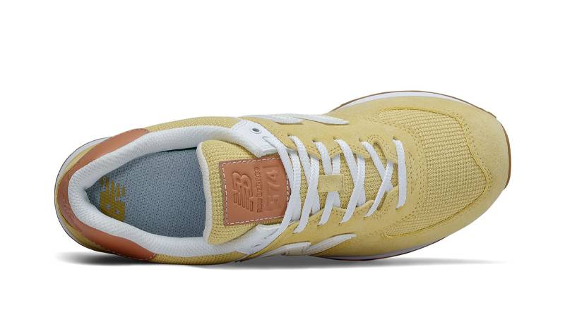 New Balance 574 Yellow Faded Mahogany Middle