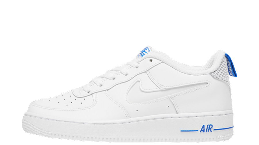 Nike Air Force 1 07 LV8 GS White Blue JD Exclusive