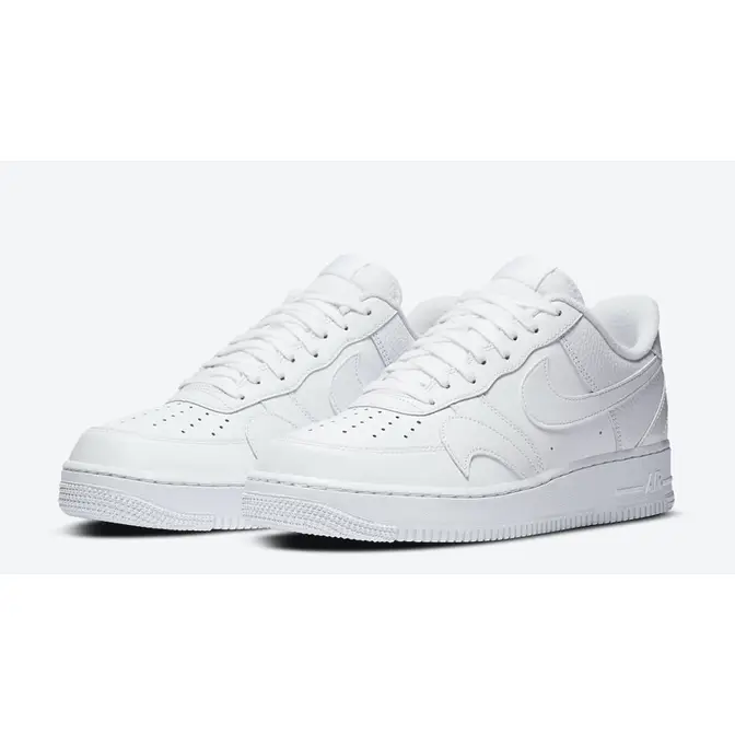 All white air store force 1 lv8's