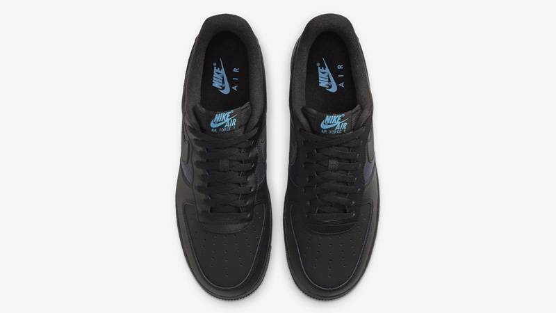 Nike Air Force 1 Low Black Blue Reflective Middle