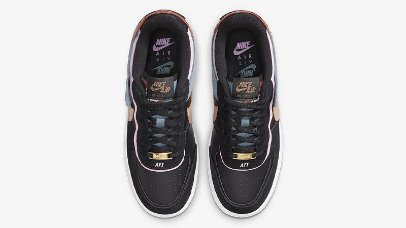 Nike Air Force 1 Shadow Black Metallic Red Bronze