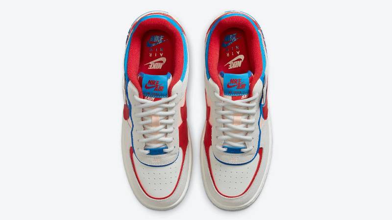 red and blue air force 1 shadow