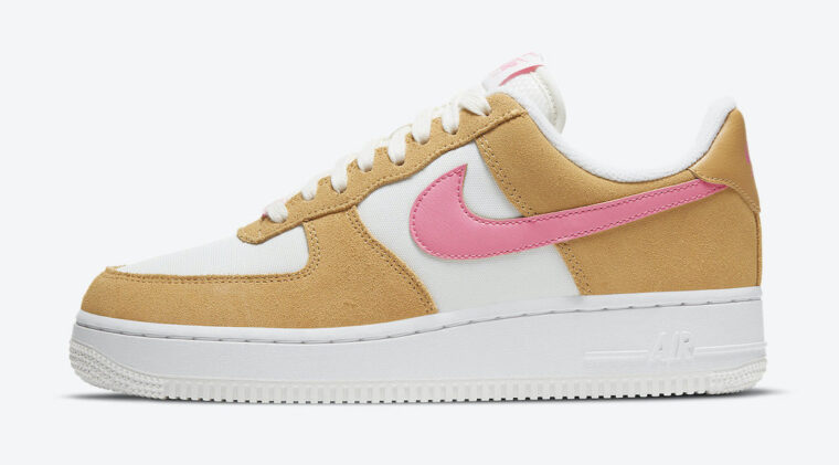 Nike Air Force 1 Tan White Pink