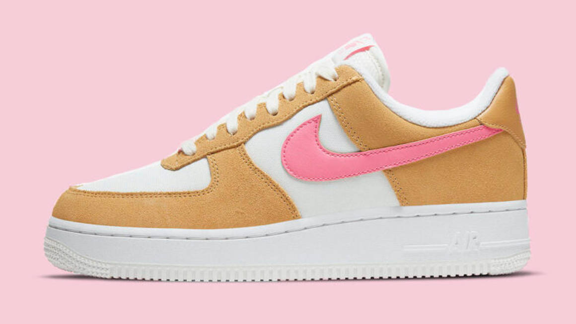grade school pink and white air force 1