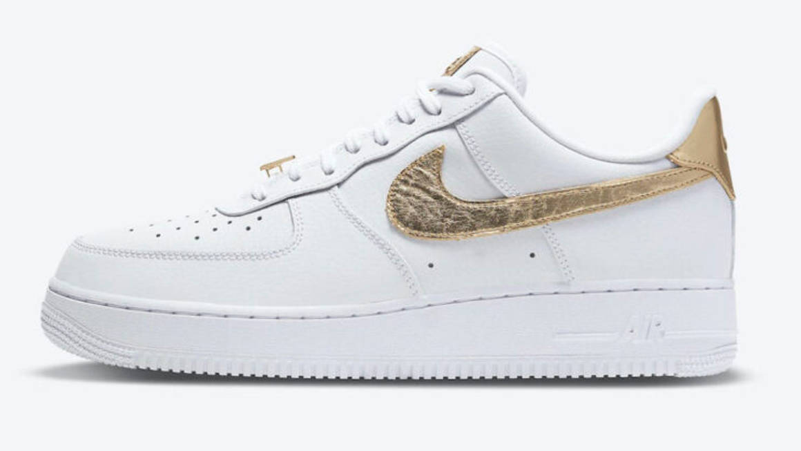 The Air Force 1 Gets An Elegant Update With Metallic Gold Swooshes ...