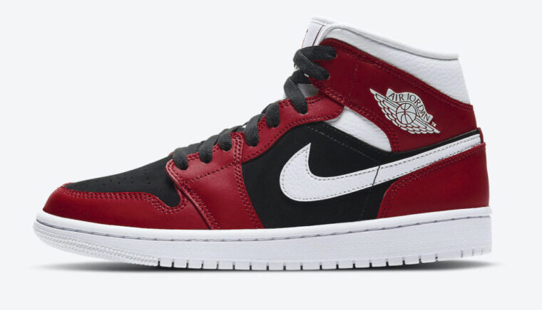 wmns air jordan 1 mid gym red white black