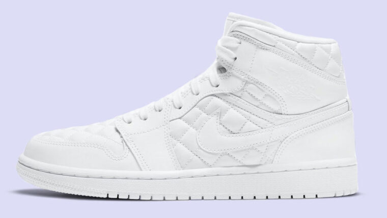 Nike Air Jordan 1 Mid White Quilted copy