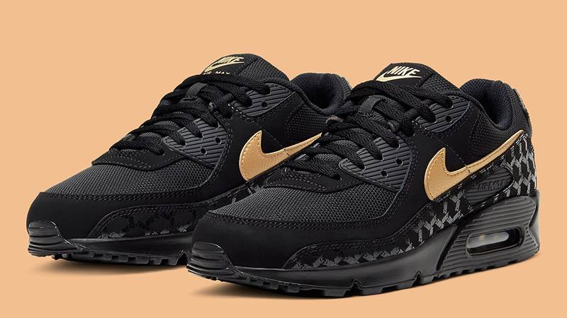 black and gold air max 90s