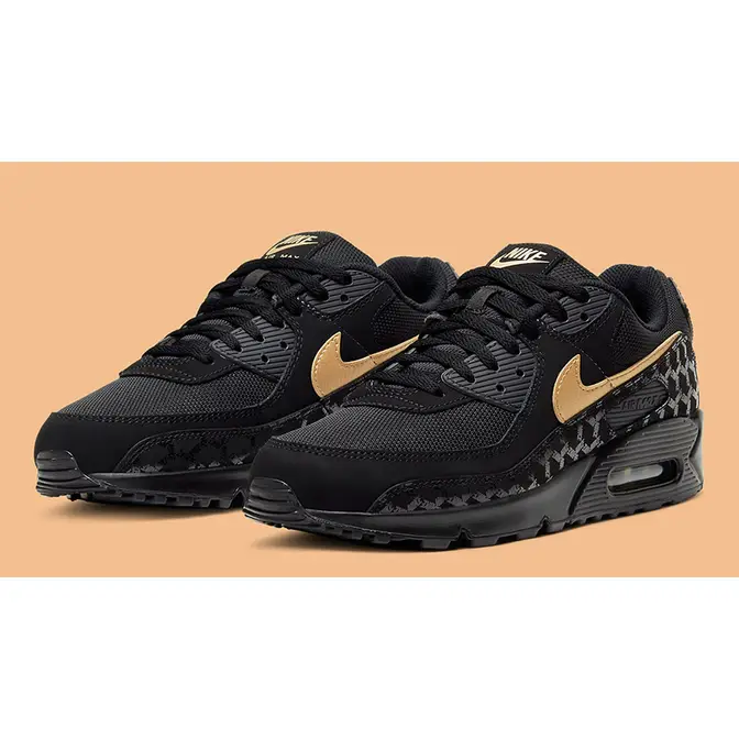 Nike Air Max 90 Black Gold Pattern | Where Buy | DC4119-001 | The Sole Supplier