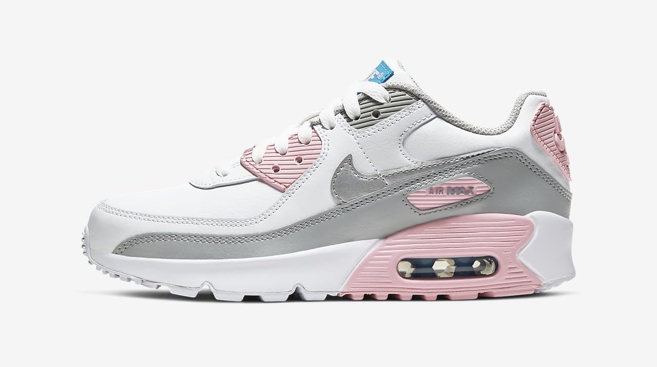 Nike Air Max 90 White Pink Silver