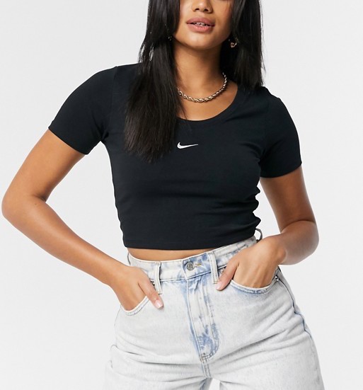 Nike Essentials Crop Top Black
