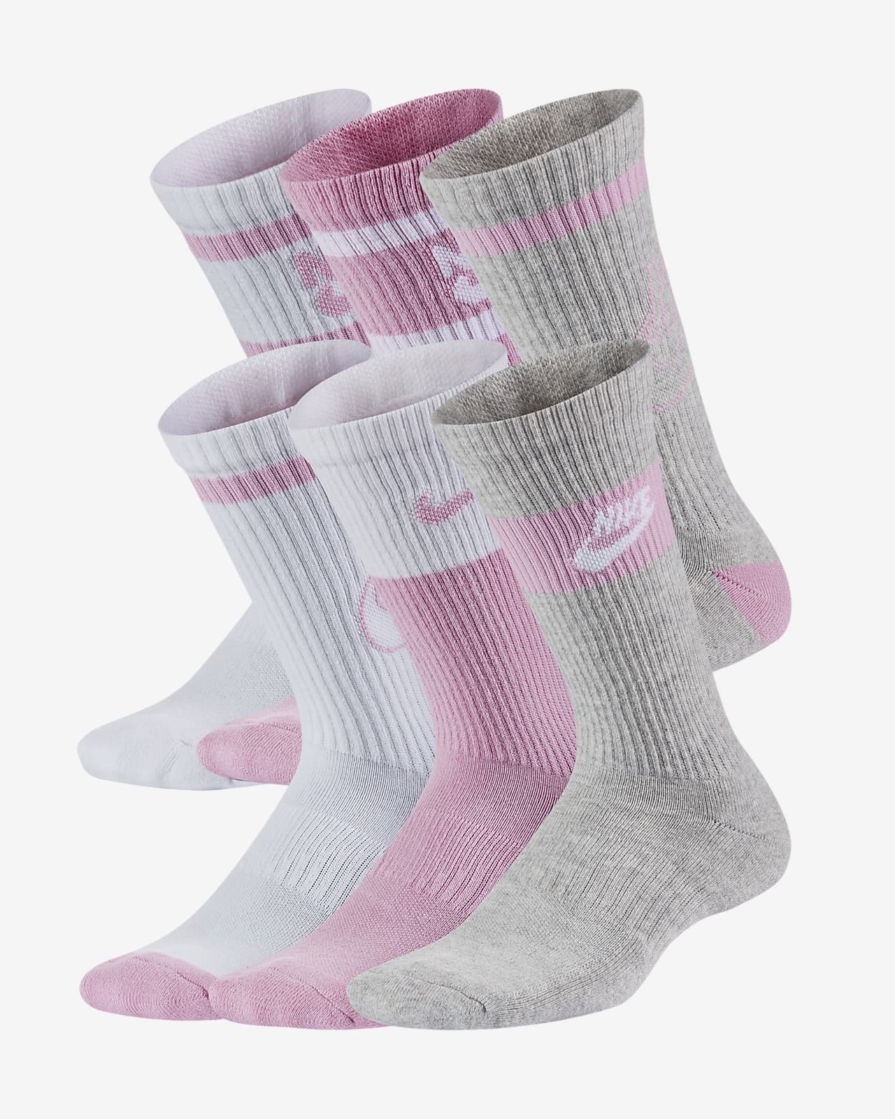 Nike Everyday Socks Pink Grey