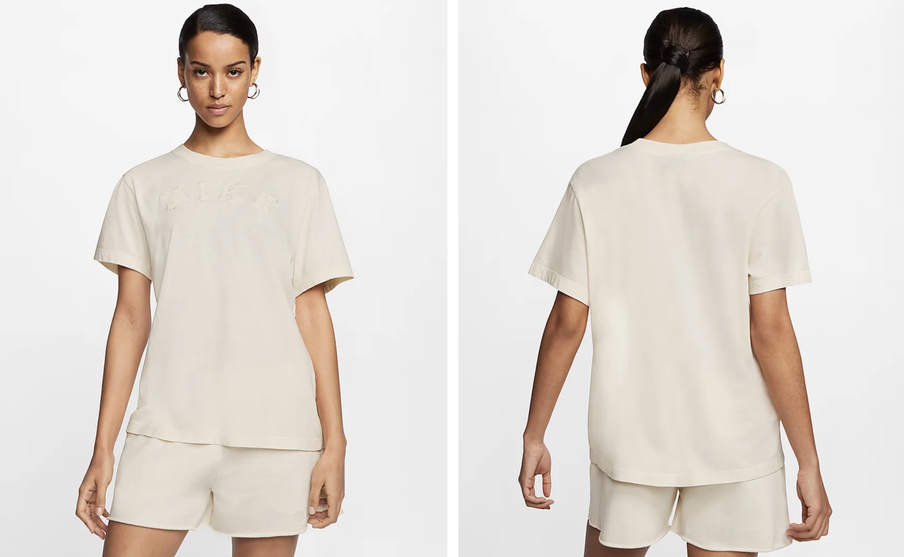 Nike Sportswear Logo Tee Cream