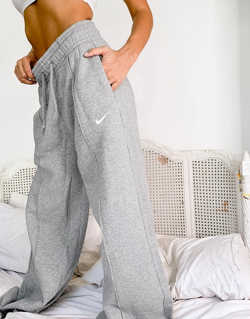 Nike Wide Leg Trousers Grey