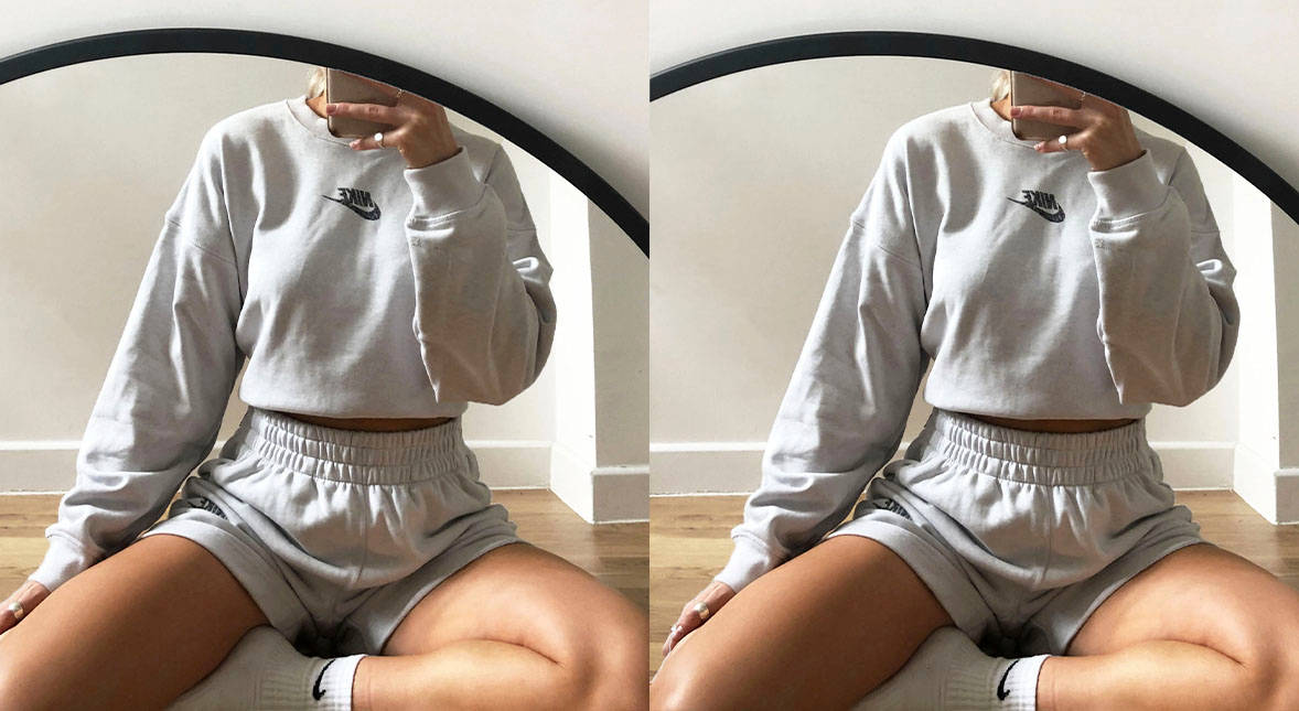 Nike sweat short set