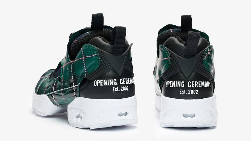 Opening Ceremony x Reebok Instapump Fury Green Plaid Back