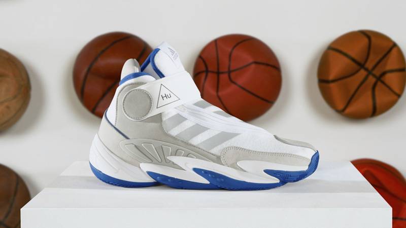 Pharrell Williams x adidas Crazy BYW White Blue Lifestyle Side