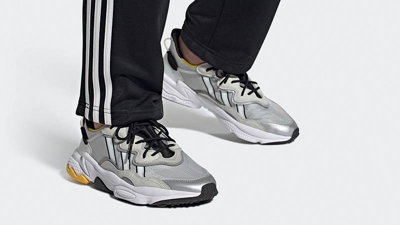 adidas Ozweego White Wonder Glow FV9649 on foot