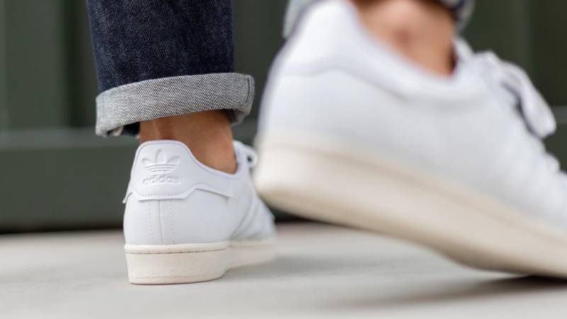 adidas Superstar Clean Classics Cloud White On Foot Back