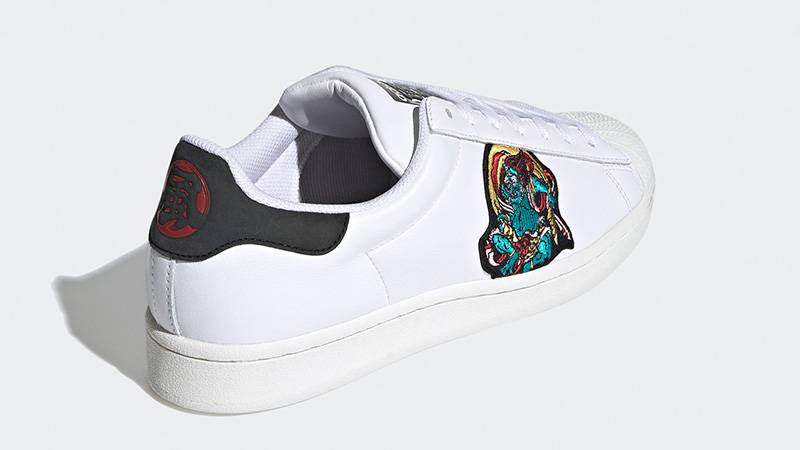 adidas Superstar Pure White Black-Red FY6735 back