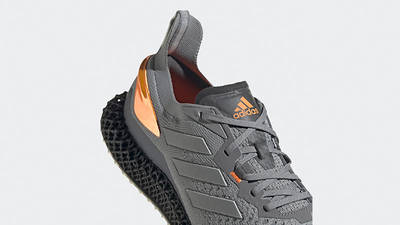 adidas X9000 4D Grey Three Signal Orange FW7091 heel