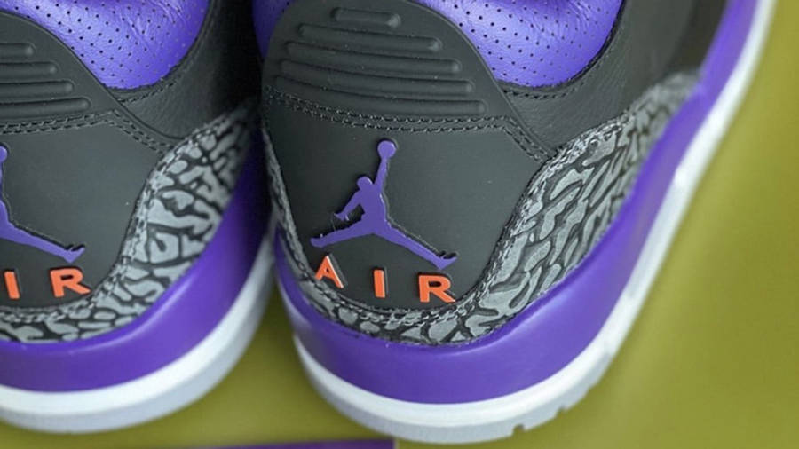 Jordan 3 Court Purple Back Closeup