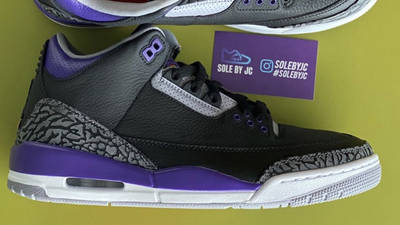 Jordan 3 Court Purple Lifestyle Side