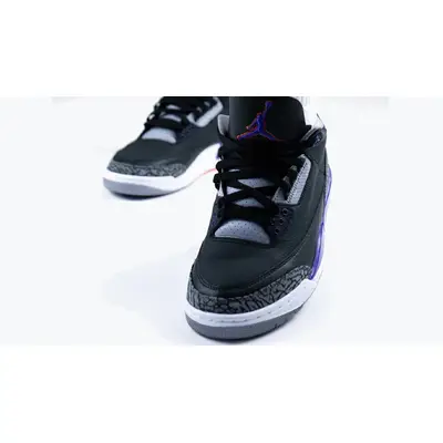 Jordan 3 Court Purple On Foot Front