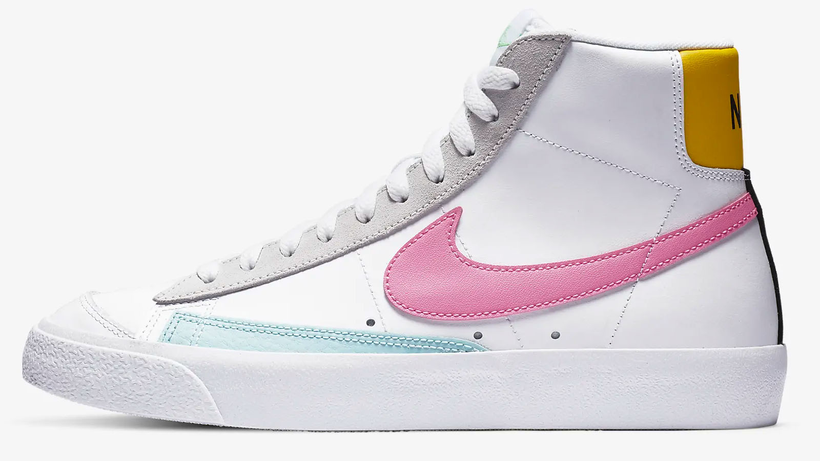 nike blazer yellow pink