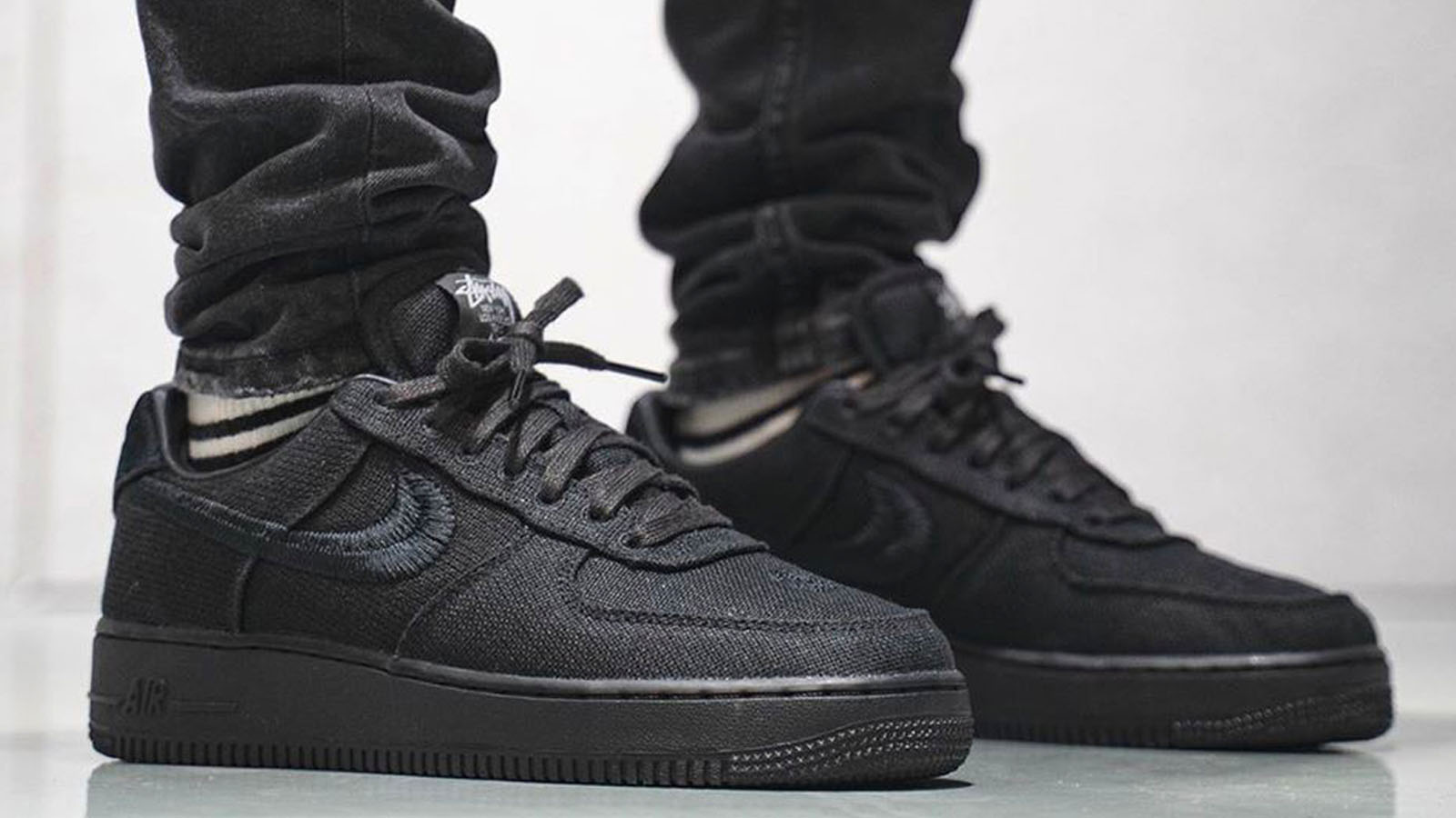 stussy nike af1 black repgod
