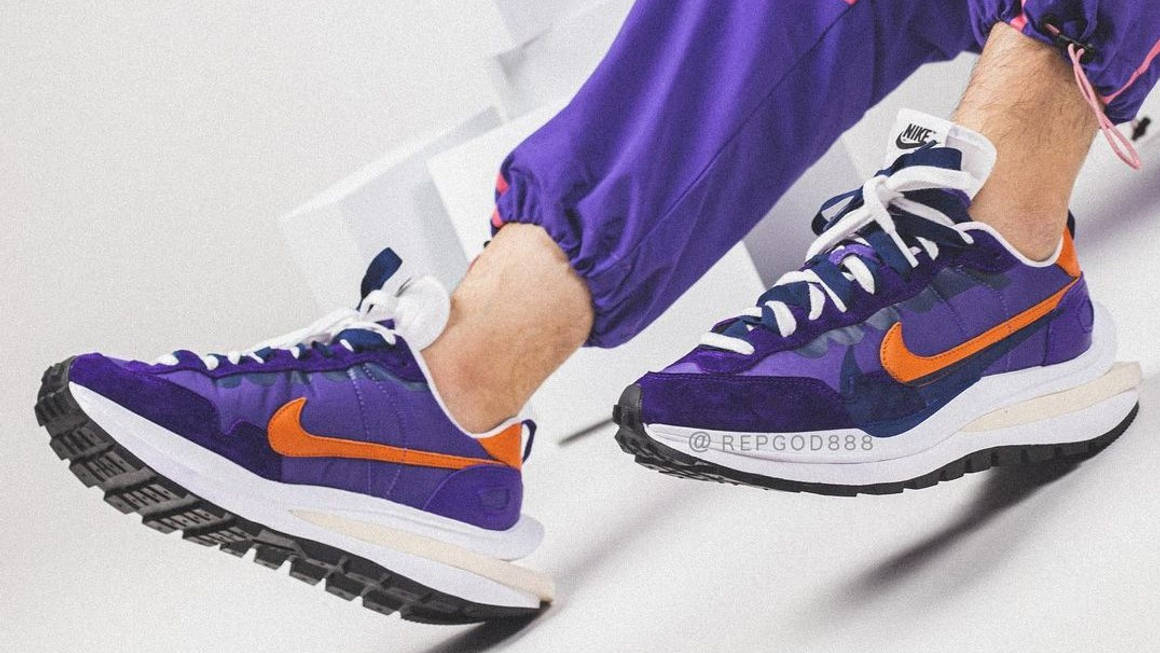 nike x sacai vaporwaffle on feet