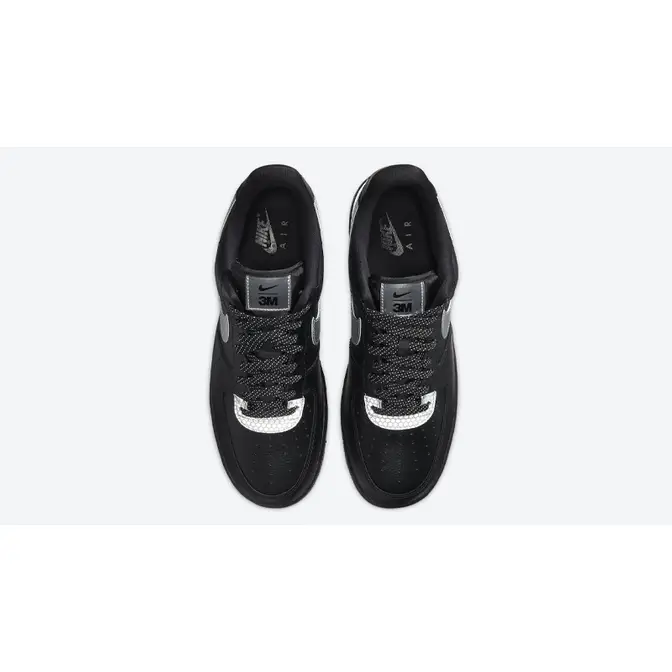 Nike Air Force 1 Low 3M Reflective Black Low Men's Sz: 8 #CT2299