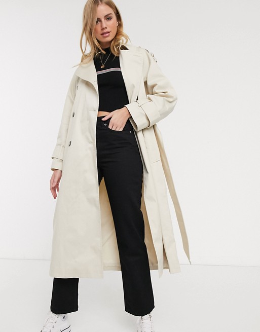 ASOS DESIGN Trench Coat Stone