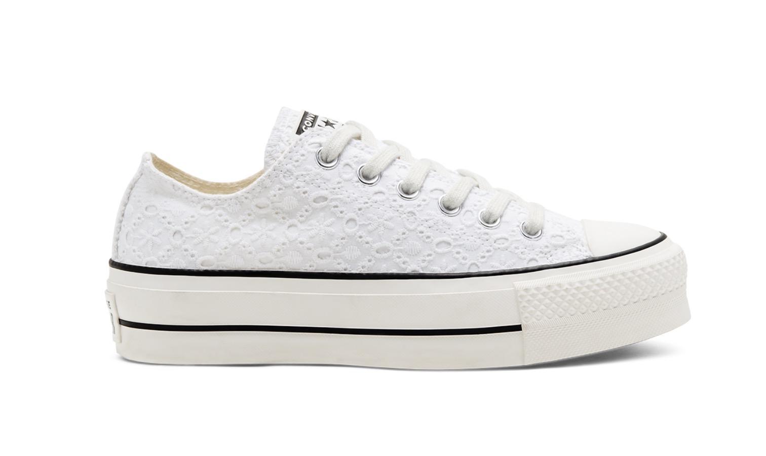 Boho Mix Platform Chuck Taylor All Star Low Top White