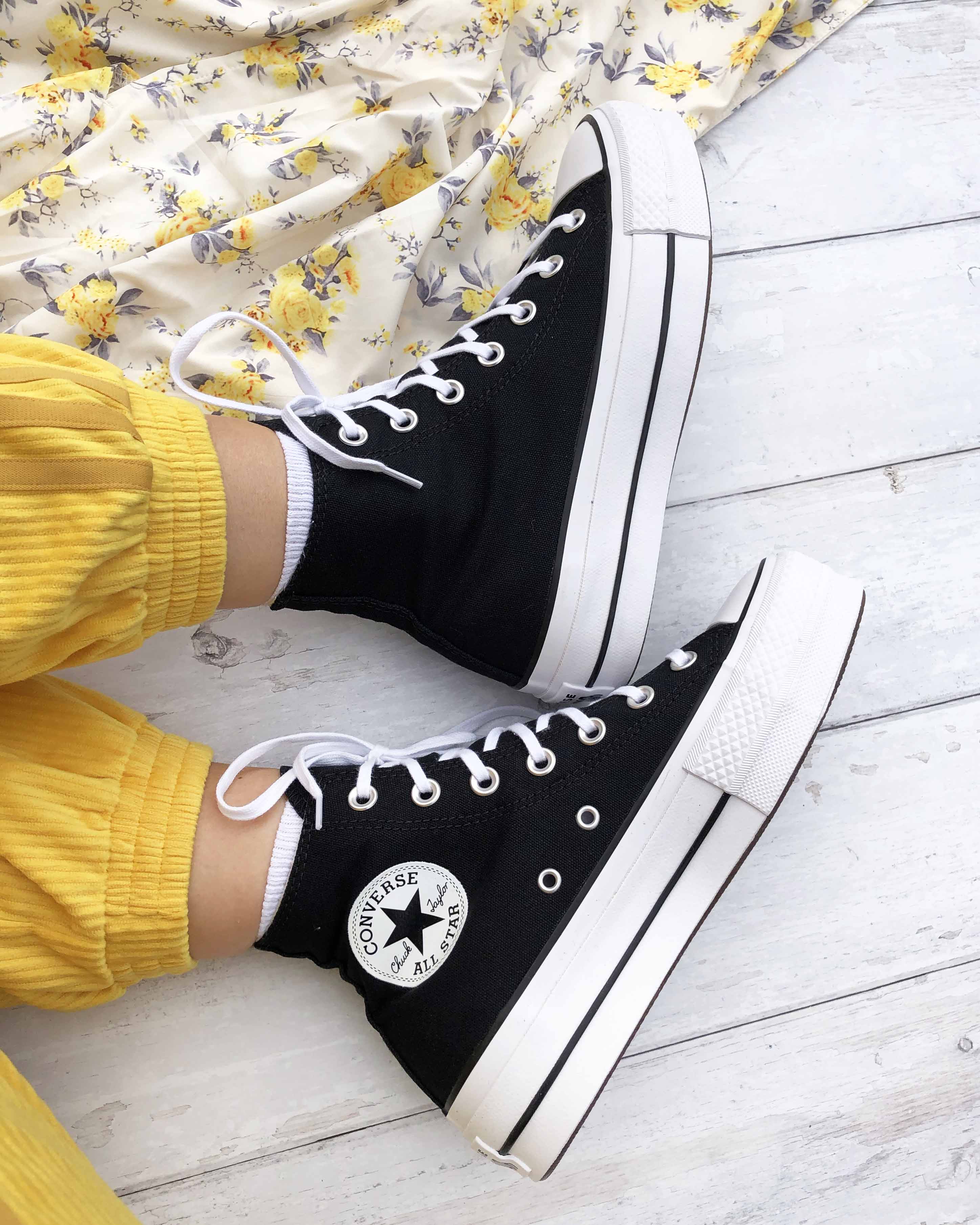 Converse All Star Platform Black White 2
