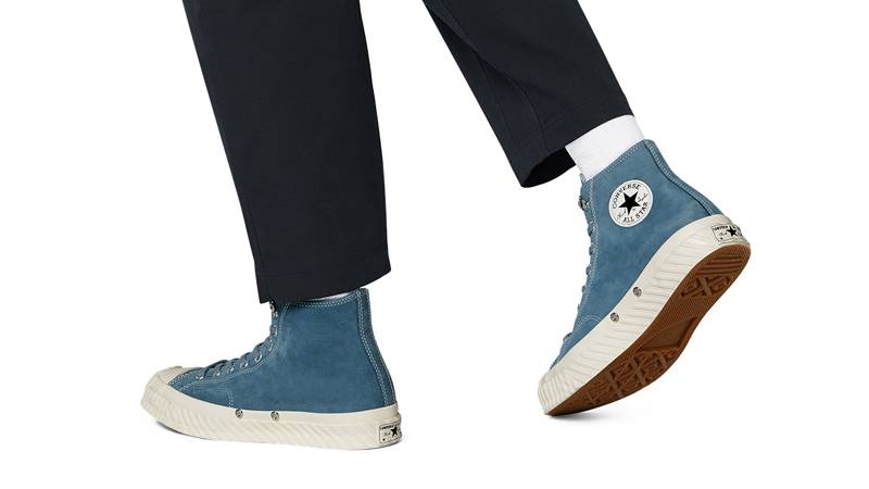 Converse Chuck 70 Water Repellent Bosey Hi Lakeside Blue On Foot