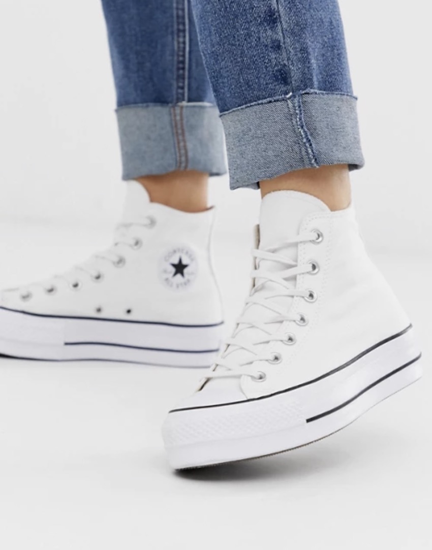 Converse Chuck Taylor Hi Lift Platform white trainers