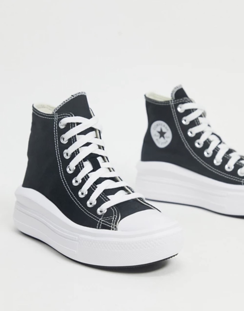Converse Chuck Taylor Move platform hi trainers in black