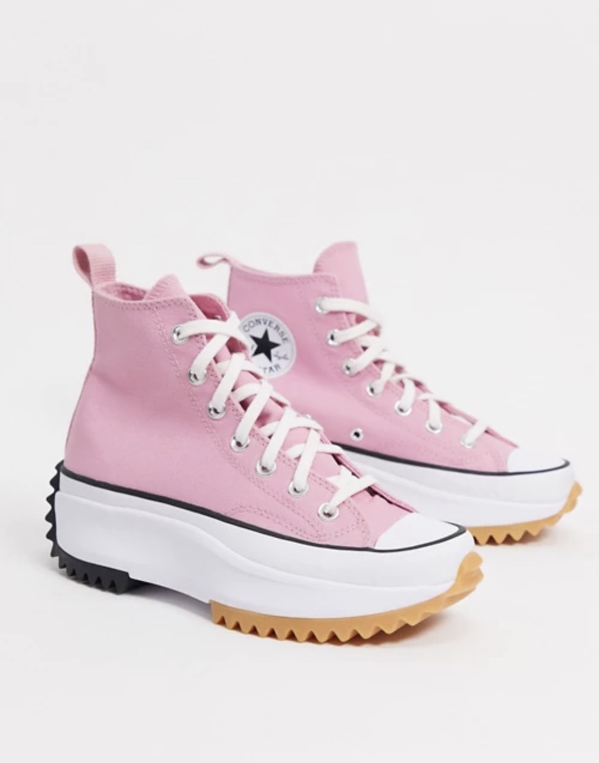 Converse Run Star Hike Hi trainers in pink